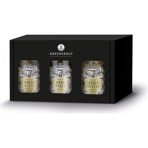 Set of 3 Tea Blends in Corked Glass Jars - Herbal Love - 1 Set
