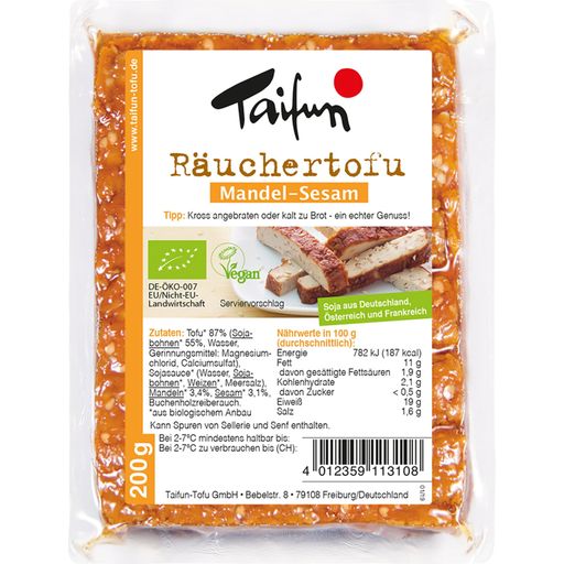 Taifun Bio Füstölt tofu - Mandula-Szezám - 200 g