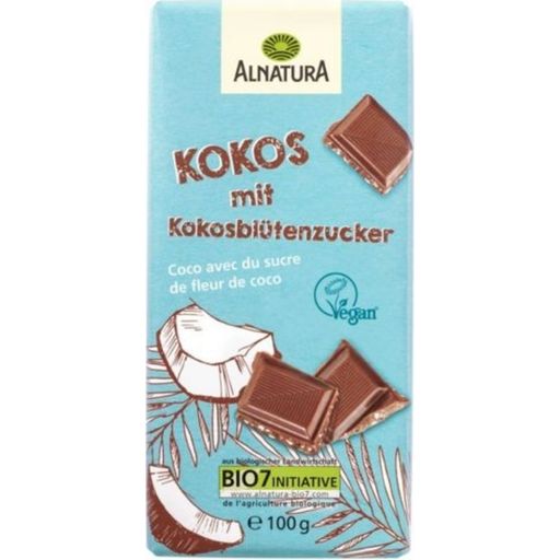 Biologische Kokoschocolade met Kokosbloesemsuiker - 100 g