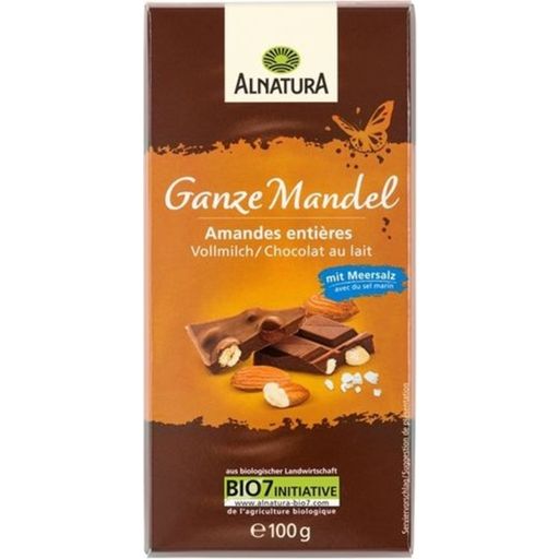 Alnatura Bio Ganze Mandel-Schokolade - 100 g