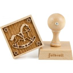 folkroll Rocking Horse Cookie Stamp, 55 x 55 mm - 1 Pc.