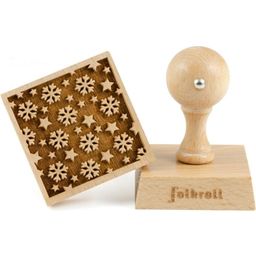 Snowflakes & Stars Cookie Stamp, 55 x 55 mm - 1 Pc.