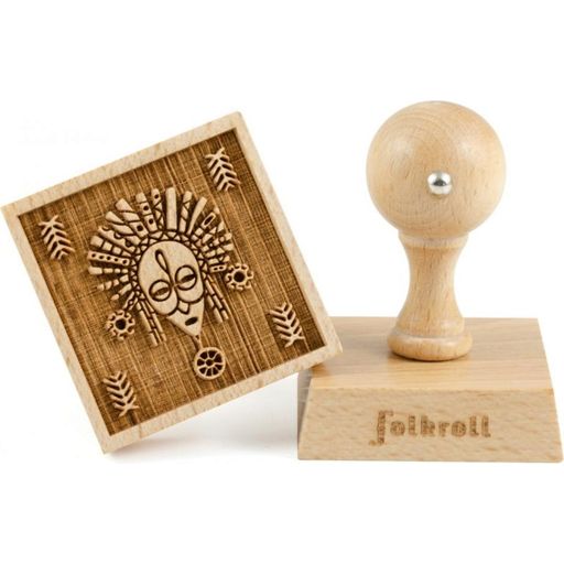 folkroll African Mask Cookie Stamp, 55 x 55 mm - 1 Pc.