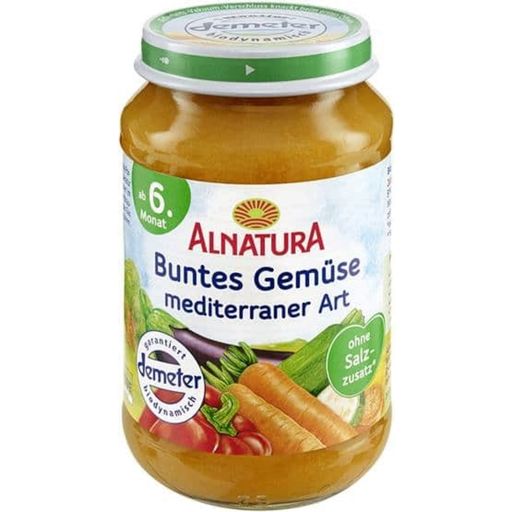 Organic Baby Food Jar - Colorful Mediterranean Vegetables - 190 g