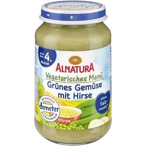 Alnatura Bio bébiétel - Zöld zöldségek kölessel - 190 g