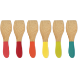 Pebbly Colourful Bamboo Raclette Spatulas