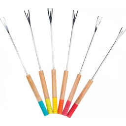 Pebbly Fourchettes à Fondue Colorées en Bambou - 1 kit(s)