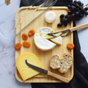 Pebbly Glass & Bamboo Cheese Board - 1 Pc.