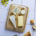 Pebbly Glass & Bamboo Cheese Board - 1 Pc.