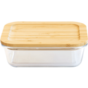 Pebbly Glass Container with Bamboo Lid