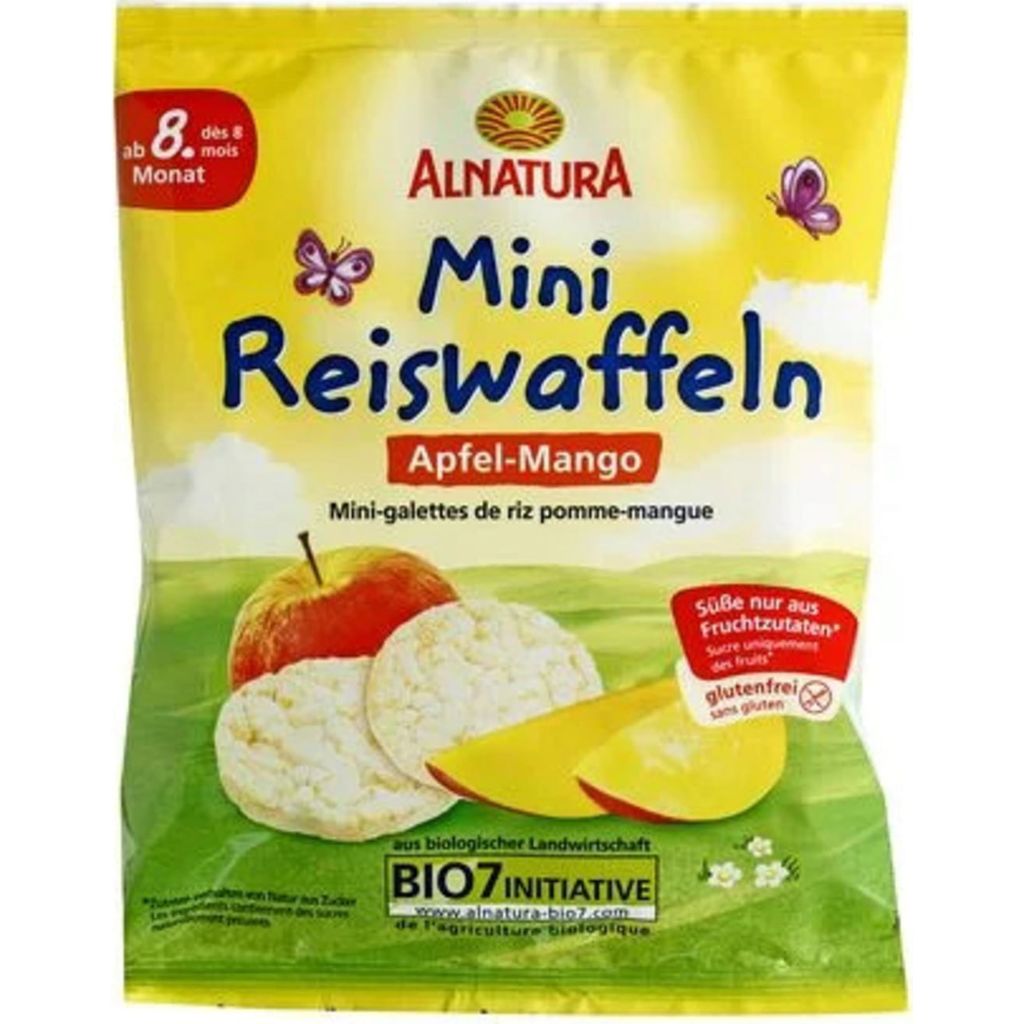 Alnatura Biologische Baby Mini Rijstwafels Appel Mango G