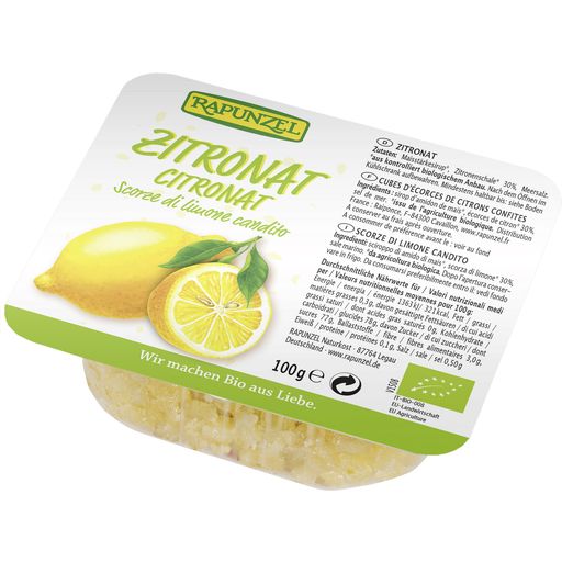Scorze di Limone Candito Bio - Tagliate a Dadini - 100 g