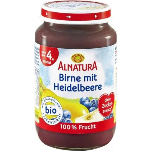 Alnatura Bio Babygläschen Birne mit Heidelbeere - 190 g