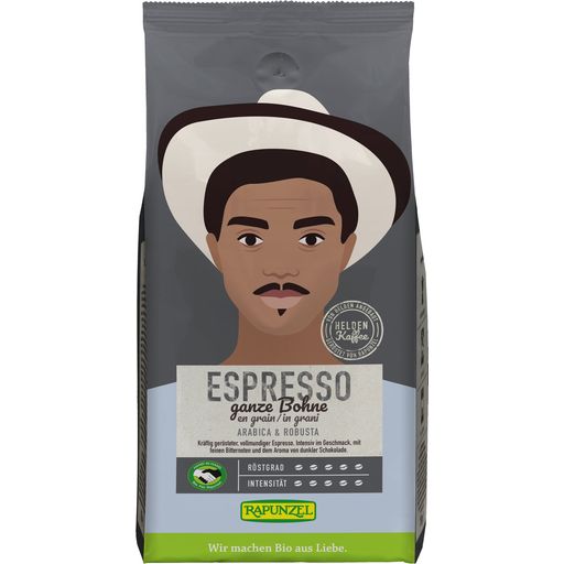 Organic Heldenkaffee Espresso all'Italiana, Whole Coffee Beans - 250 g
