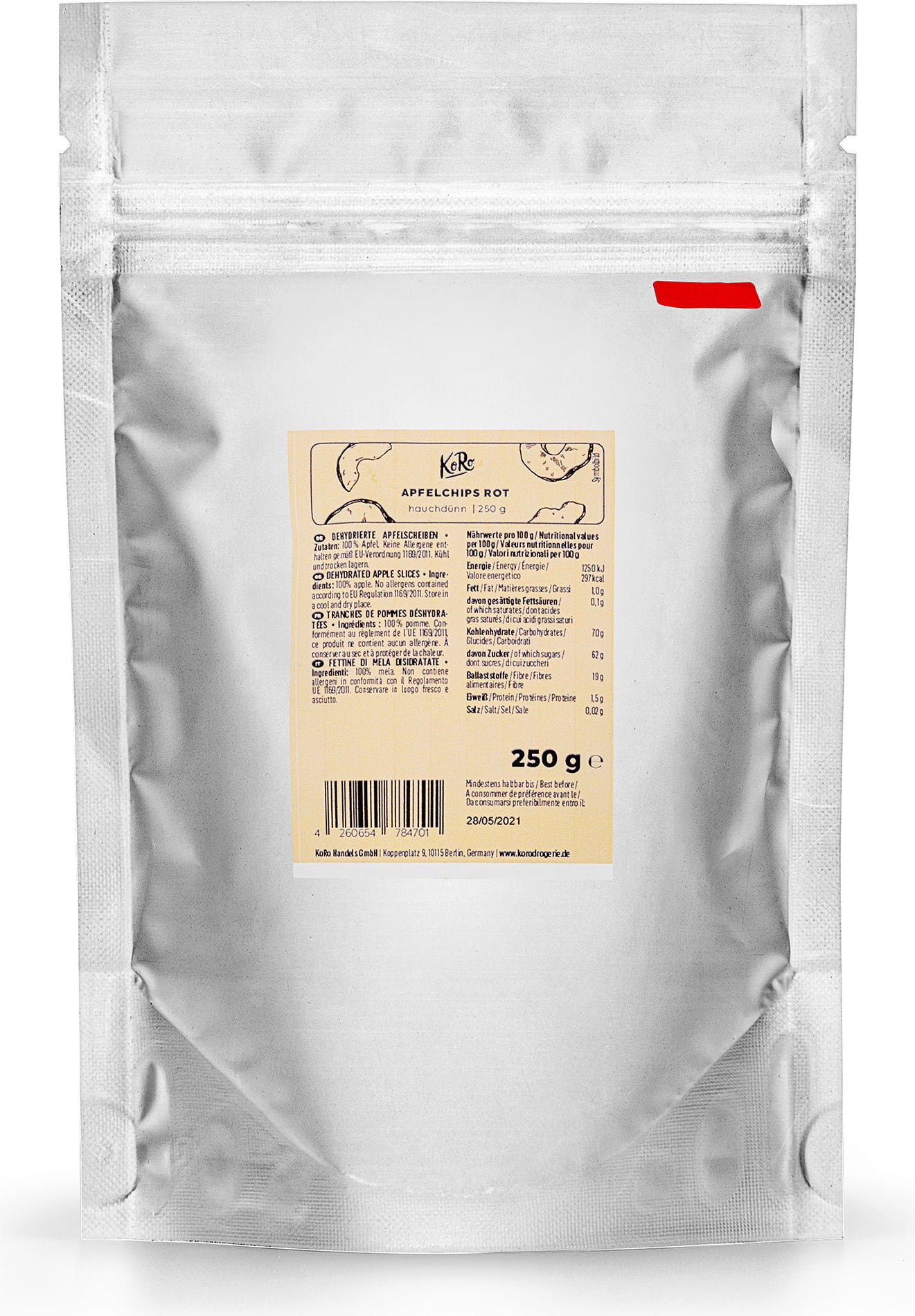 KoRo Chips di Mela Rossa Extra Sottili