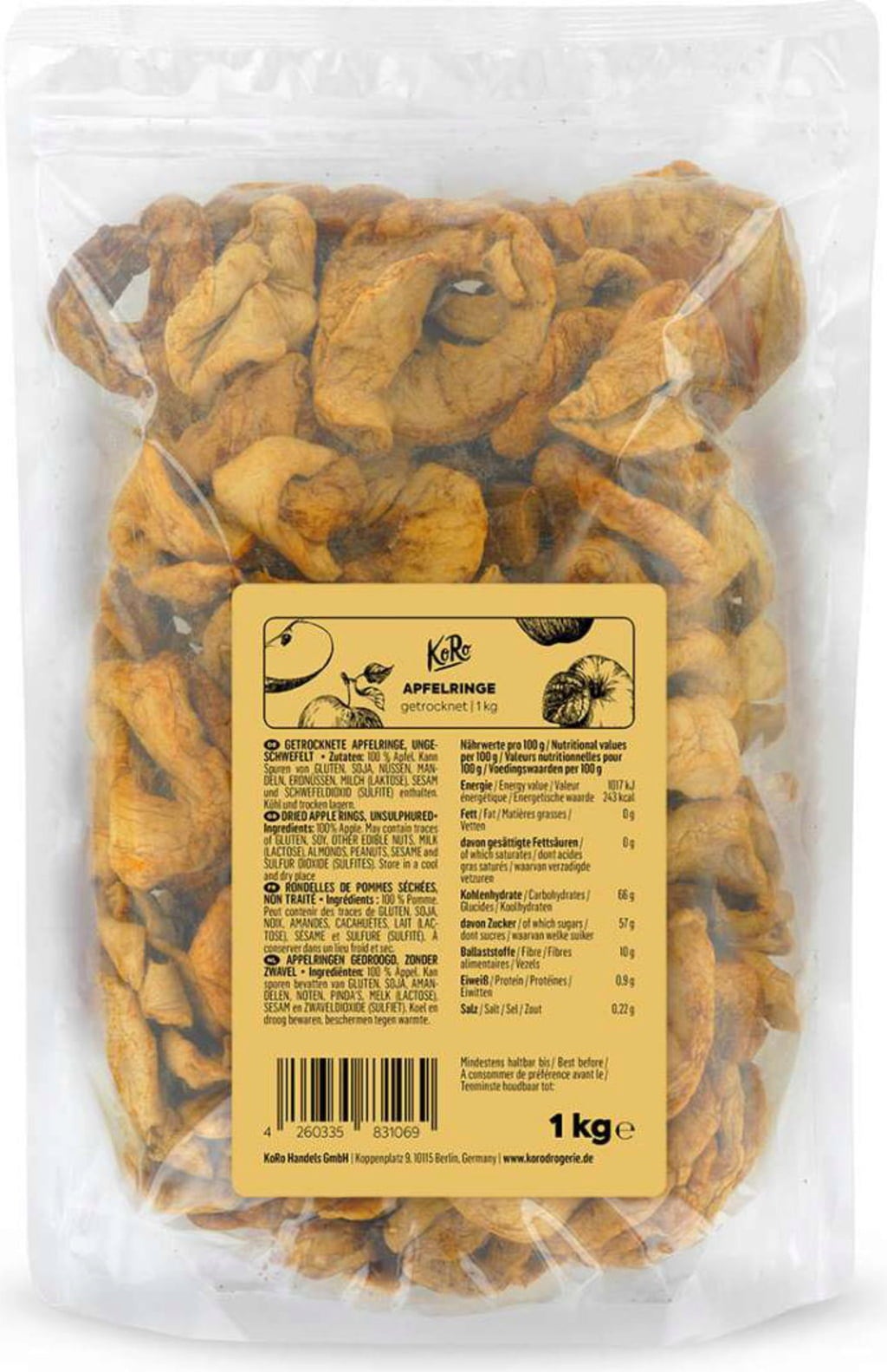 KoRo Rondelles de Pommes Séchées
