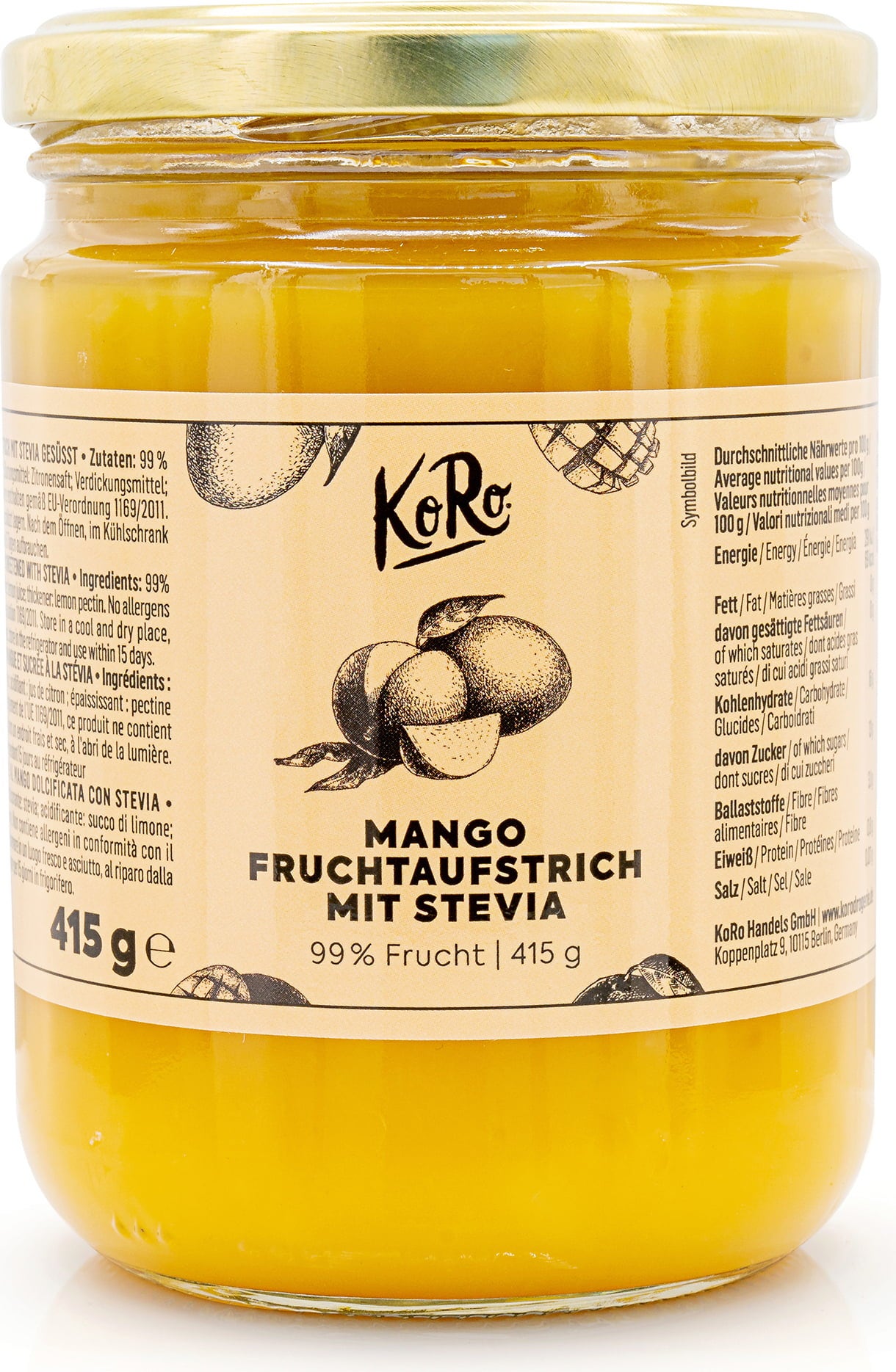 KoRo Crema Spalmabile al Mango e Stevia