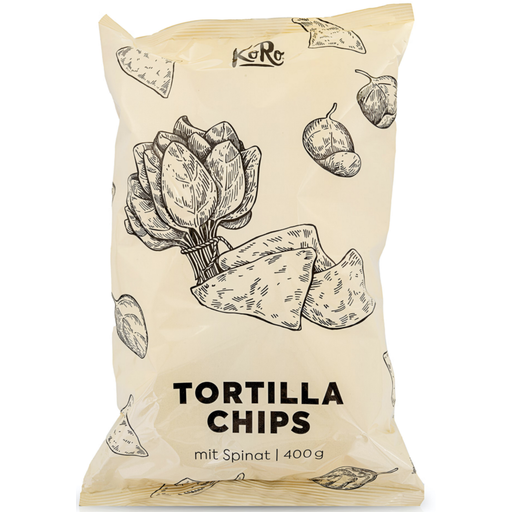 KoRo Tortilla chips spenóttal