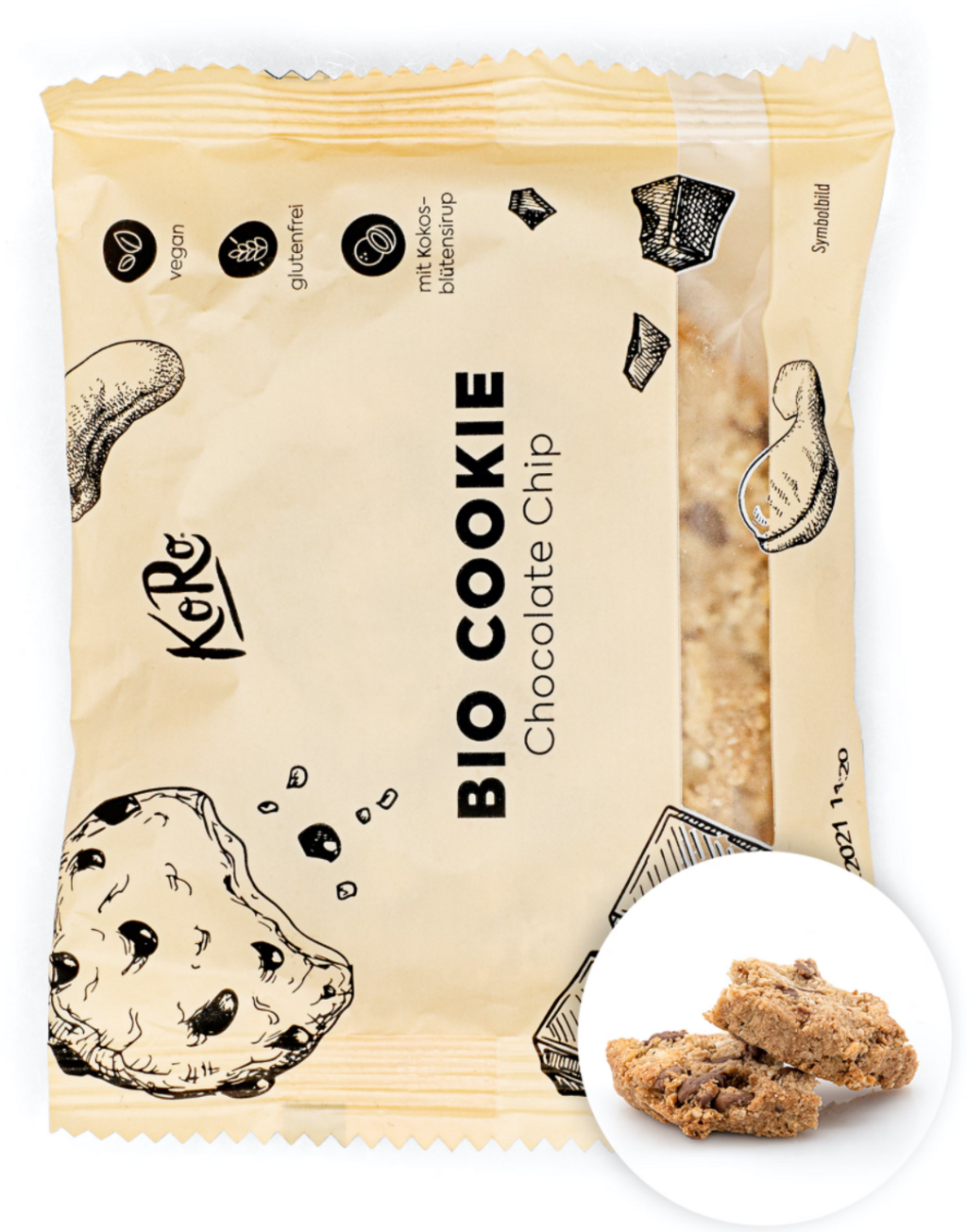 KoRo Biscotto con Gocce di Cioccolato Bio
