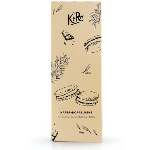 Oat Sandwich Biscuits with Dark Chocolate Filling - 180 g