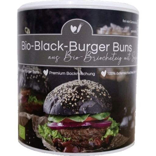 Organic Black Burger Buns - Brioche Dough with Sesame - 341 g