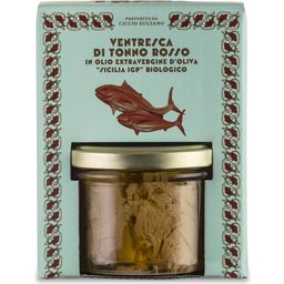 Vörös tonhal bio extra szűz olívaolajban "Sicilia IGP" - Hasaalja