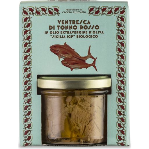 Vörös tonhal bio extra szűz olívaolajban "Sicilia IGP" - Hasaalja - 190 g