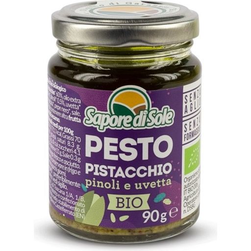 Organiczne pesto pistacjowe z piniami i rodzynkami - 90 g