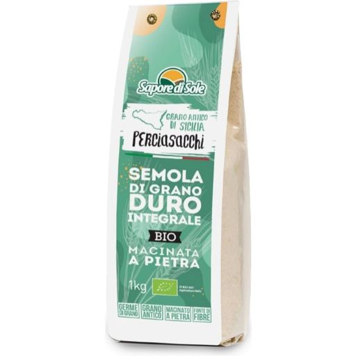Organic Whole Grain Durum Wheat Semolina - Perciasacchi - 1.000 g