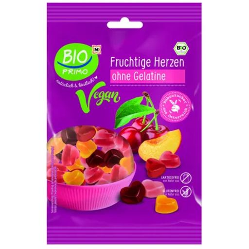 Bio ovocné gumové bonbony (bez želatiny) - Fruity hearts