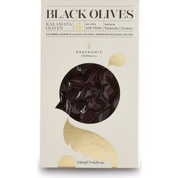 Greenomic Olives Noires à l'Huile de Tournesol - 250 g