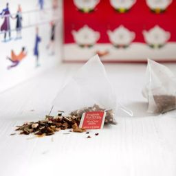 Organic Tea Book Advent Calendar - Red Christmas - 25 pyramid bags