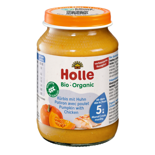 Holle Bio otroška hrana - buča s piščancem - 190 g