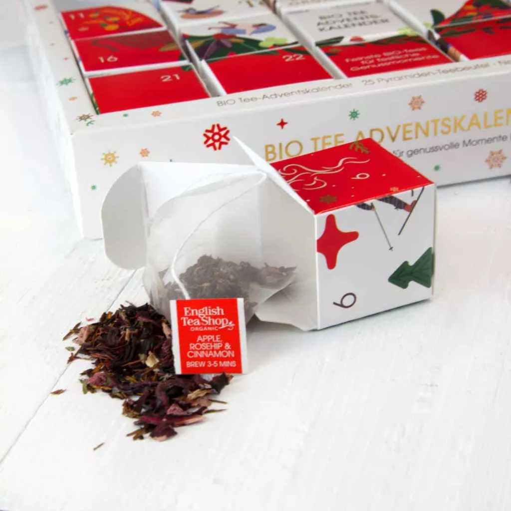 Calendario dell'Avvento Bio - Red Christmas - 25 bustine piramidali