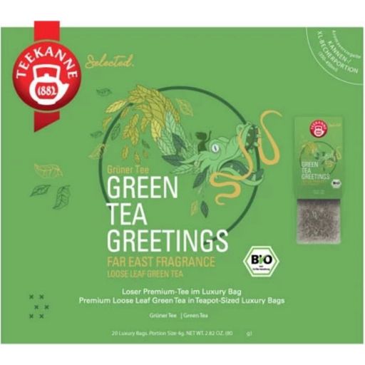 TEEKANNE Bio Luxury Bag - Green Tea Greetings - 20 filter