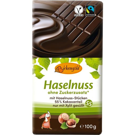 Birkengold Chocolat Noir aux Noisettes - 100 g