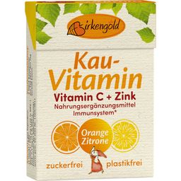 Birkengold C-vitamin + cink rágógumi - 28 g