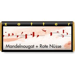 Zotter Schokoladen Bio Mandula nugát + Vörös dió - 70 g