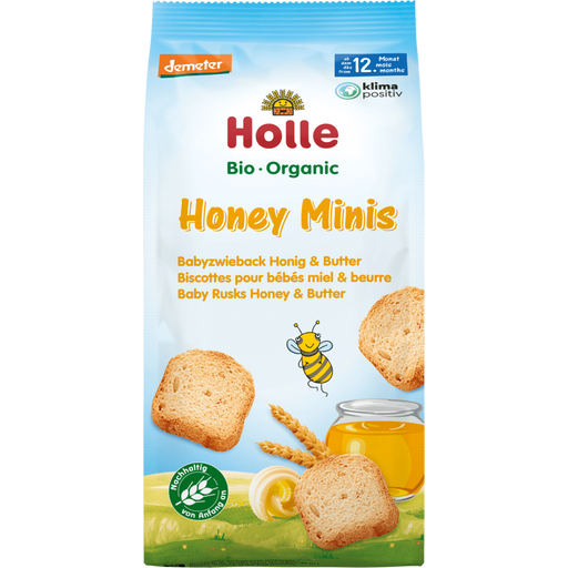 Holle Mini Biscotes Bio - Mantequilla y Miel - 100 g