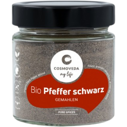 Cosmoveda Organic Black Pepper, finely ground - 100 g