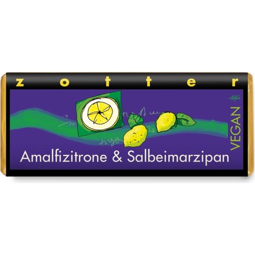 Zotter Schokolade Organic Amalfi Lemon & Sage Marzipan - 70 g