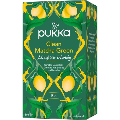 Pukka Clean Matcha Green Organic Herbal Tea - 20 Pieces