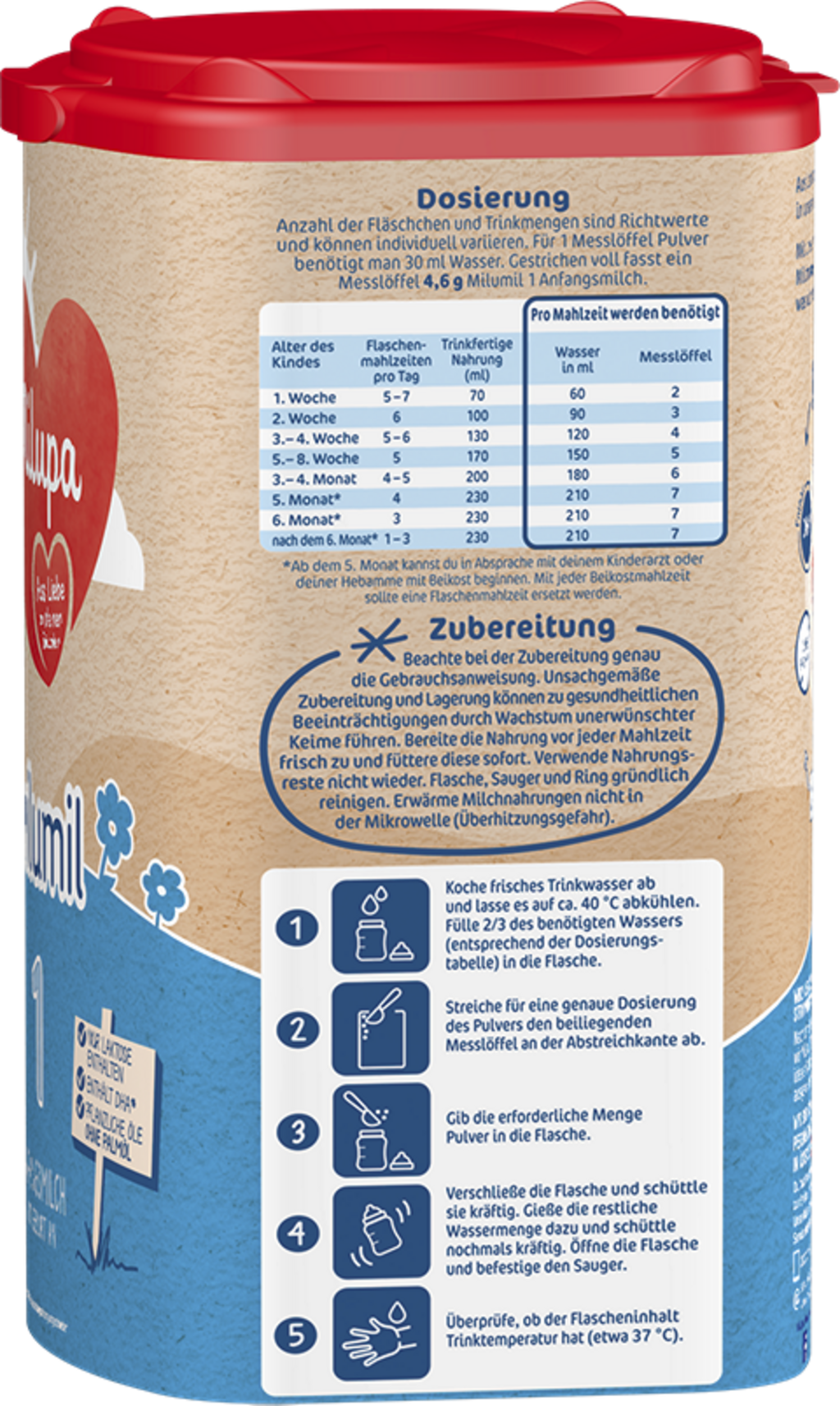 Formula per Lattanti a Base di Latte Vaccino - Milumil 1 - 800 g