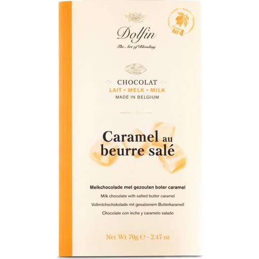 Dolfin Tablette de Chocolat au Lait - Caramel au Beurre Salé