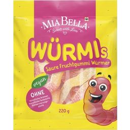 Mia Bella Würmis Sour Fruit Gummy Worms - 220 g