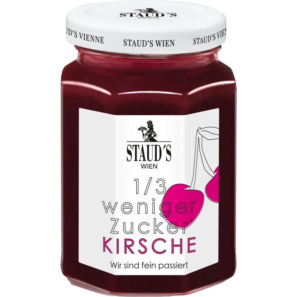 STAUD‘S Confiture de Cerise Sans Morceaux Allégée en Sucre, 200 g Piccantino