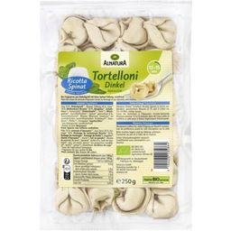 Organiczne tortelloni orkiszowe ze szpinakiem i ricottą
