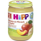 Bio Babygläschen Fruchtbrei Banane & Pfirsich in Apfel