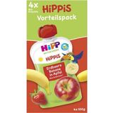 HiPPiS - Bio sadni kompoti v vrečki - jabolko-jagoda-banana, paket 4 kosov