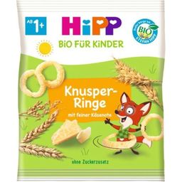 HiPP Bio hrustljavi obročki s fino noto sira - 25 g